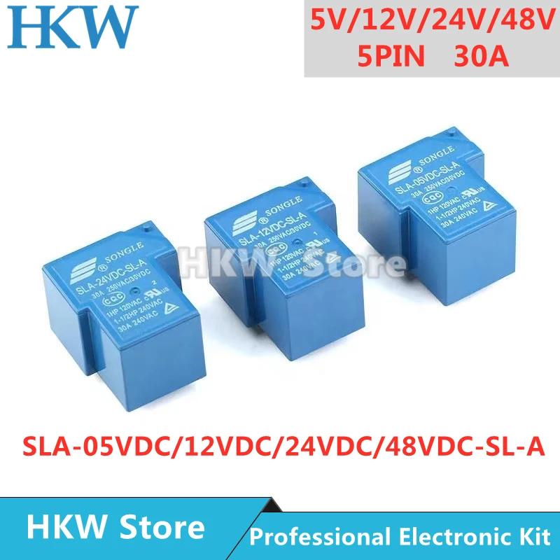  5  SLA-05VDC-SL-A SLA-12VDC-SL-A SLA-24VDC-SL-A, 5V, 12V, 24V, 48V, 30A, 250VAC, 5 , T90,   , 10 